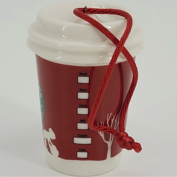 Starbucks 2006 Ornament To Go Cup Red Holiday Christmas Snowman Festive - Picture 4 of 16